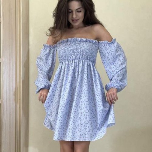 Платье Arina (42-48) 1494 l.blue (лето) Arina 1494 l.blue