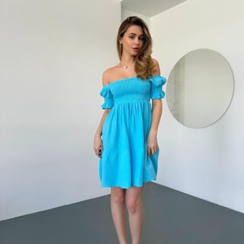 Платье Arina (42-48) 1567 l.blue (лето) Arina 1567 l.blue