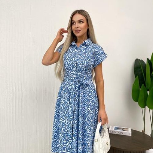 Платье Arina (42-48) 2444 l.blue (лето) Arina 2444 l.blue
