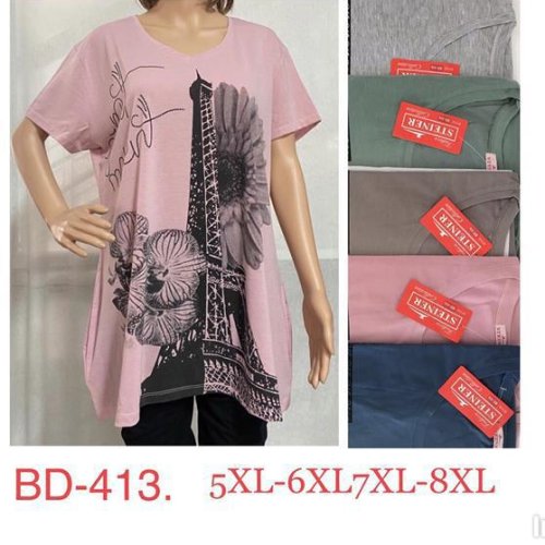 Футболка Steiner cloth (5XL-8XL) BD413 mix (лето) Steiner cloth BD413 mix