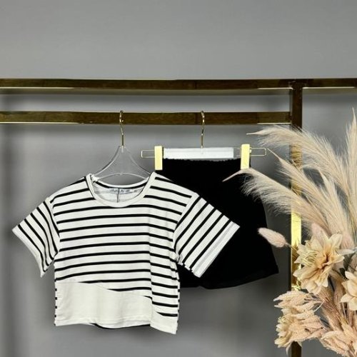 Костюм Delfinka (116-140) 551 white-black (лето) Delfinka 551 white-black