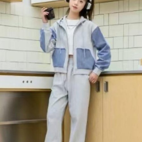 Костюм спорт Delfinka (120-170) 89053 l.grey (деми) Delfinka 89053 l.grey