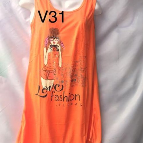 Ночнушка Punky (XL-5XL) V31 orange (лето) Punky V31 orange