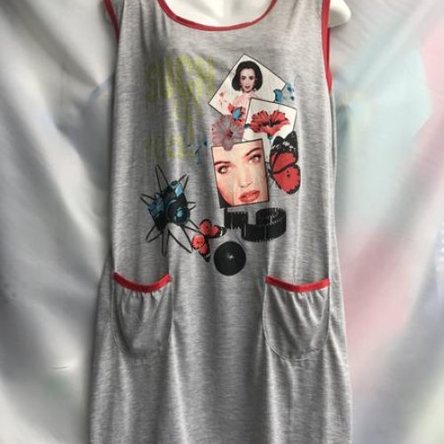 Сарафан Punky (XL-5XL) V71 grey (лето) Punky V71 grey