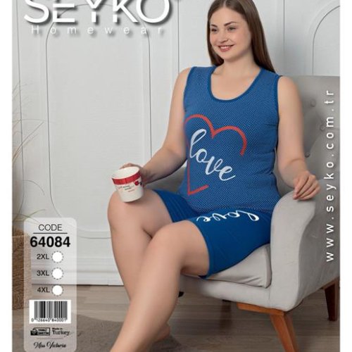 Пижама Disneyopt (2XL-4XL) 64084 blue (лето) Disneyopt 64084 blue