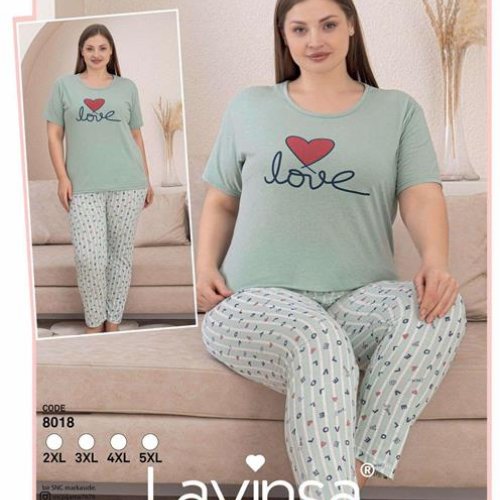 Пижама Disneyopt (2XL-5XL) 8018 mint (лето) Disneyopt 8018 mint