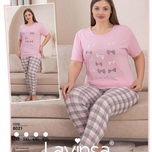Пижама Disneyopt (2XL-5XL) 8021 pink (лето) Disneyopt 8021 pink