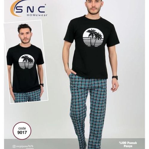 Пижама Disneyopt (M-2XL) 9017 black (лето) Disneyopt 9017 black