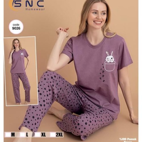 Пижама Disneyopt (M-2XL) 9026 purple (лето) Disneyopt 9026 purple