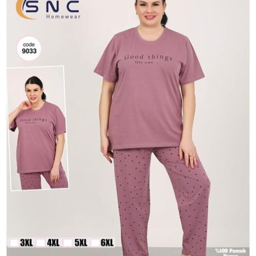 Пижама Disneyopt (2XL-5XL) 9033 purple (лето) Disneyopt 9033 purple