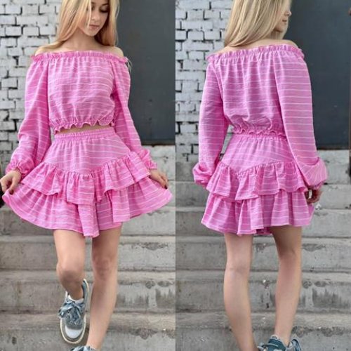 Костюм Karolina (32-42) KR123 pink (лето) Karolina KR123 pink