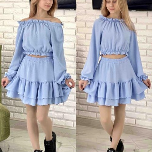 Костюм Karolina (32-42) KR86 l.blue (лето) Karolina KR86 l.blue