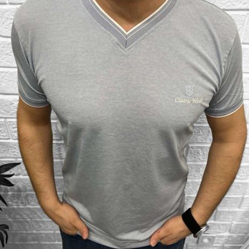 Футболка Nik (M-2XL) 55915 l.grey (лето) Nik 55915 l.grey