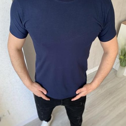 Футболка Nik (M-3XL) 55934 navy (лето) Nik 55934 navy