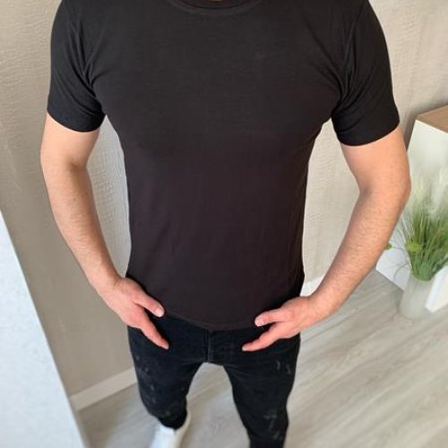 Футболка Nik (M-3XL) 55937 black (лето) Nik 55937 black