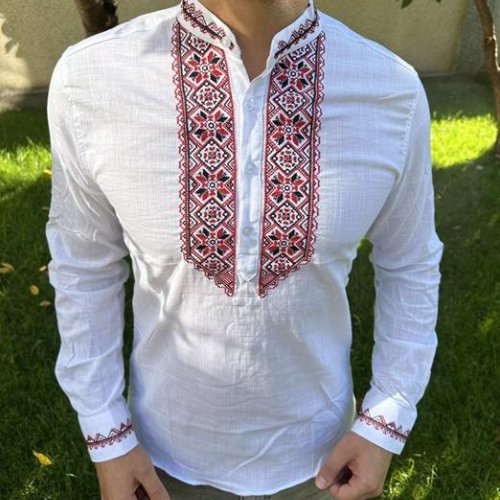 Вышиванка Nik (S-3XL) 55956 white (деми) Nik 55956 white