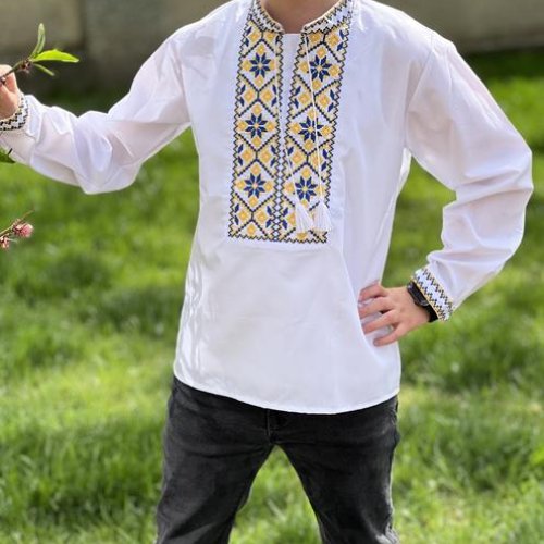 Вышиванка Nik (6-12) 55959 white (деми) Nik 55959 white