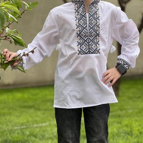 Вышиванка Nik (104-134) 55963 white (деми) Nik 55963 white