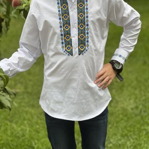 Вышиванка Nik (6-11) 55967 white (деми) Nik 55967 white