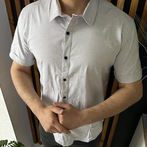 Рубашка Nik (L-2XL) 55979 white (лето) Nik 55979 white