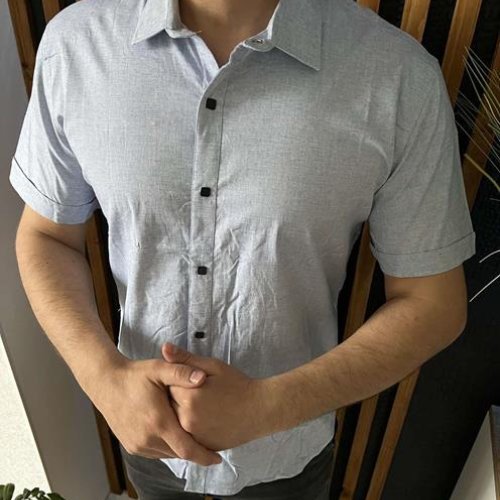 Рубашка Nik (L-2XL) 55981 l.blue (лето) Nik 55981 l.blue