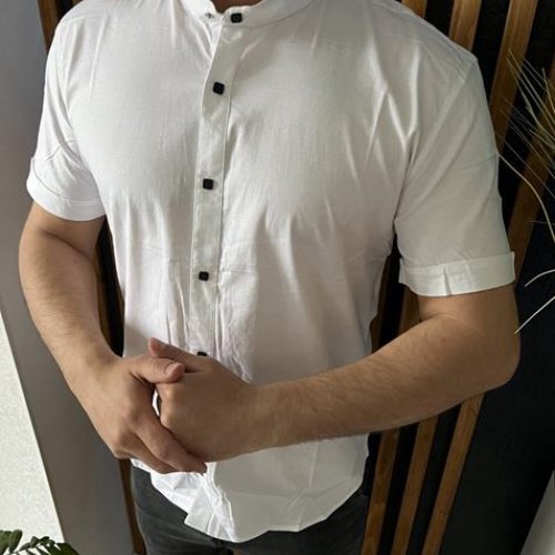 Рубашка Nik (L-2XL) 55982 white (лето) Nik 55982 white
