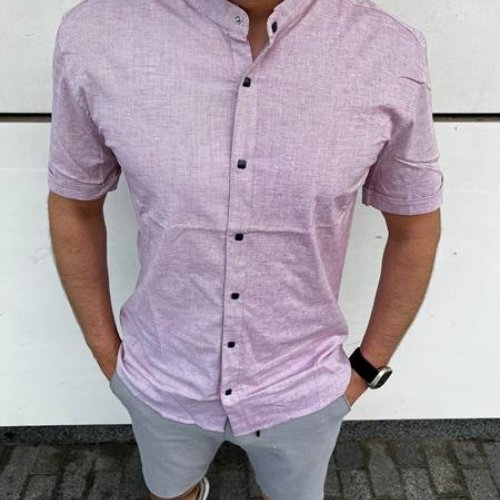 Рубашка Nik (L-2XL) 55986 pink (лето) Nik 55986 pink