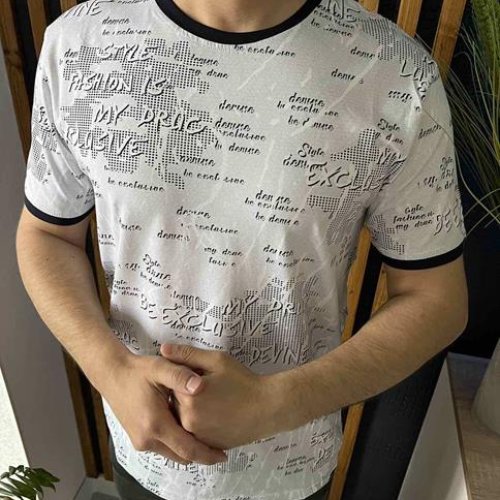 Футболка Nik (M-2XL) 55988 l.grey (лето) Nik 55988 l.grey