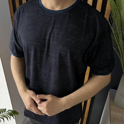 Футболка Nik (M-2XL) 55989 black (лето) Nik 55989 black