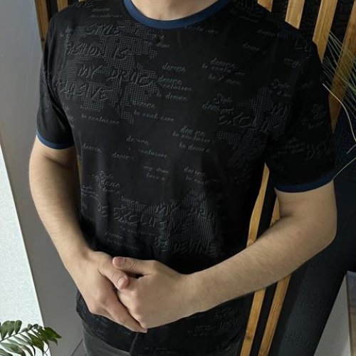 Футболка Nik (M-2XL) 55990 black (лето) Nik 55990 black