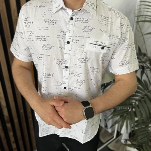 Рубашка Nik (6XL-9XL) 56061 white (лето) Nik 56061 white