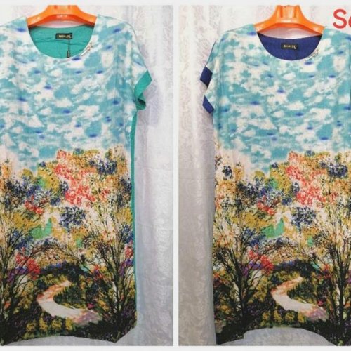 Платье LIDA (50-60) S6951 l.blue (лето) LIDA S6951 l.blue