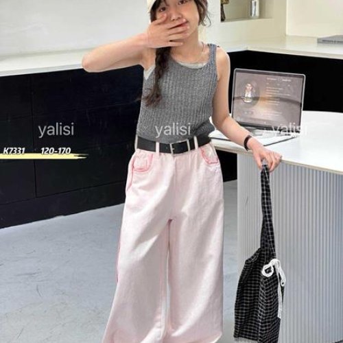 Джинсы Yalisi (120-170) 7331 pink (лето) Yalisi 7331 pink