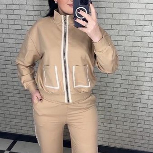 Костюм спорт Valentina (42-52) 031 beige (деми) Valentina 031 beige