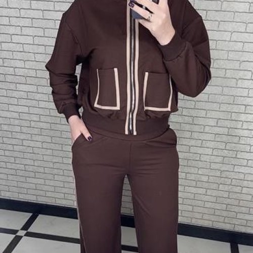 Костюм спорт Valentina (42-52) 031 brown (деми) Valentina 031 brown