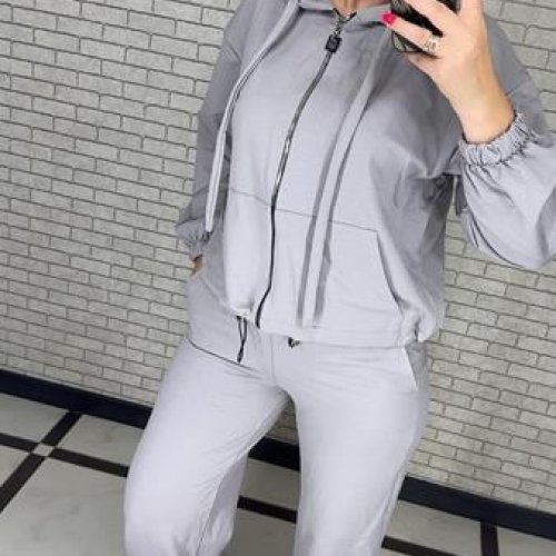Костюм спорт Valentina (42-52) 078 grey (деми) Valentina 078 grey