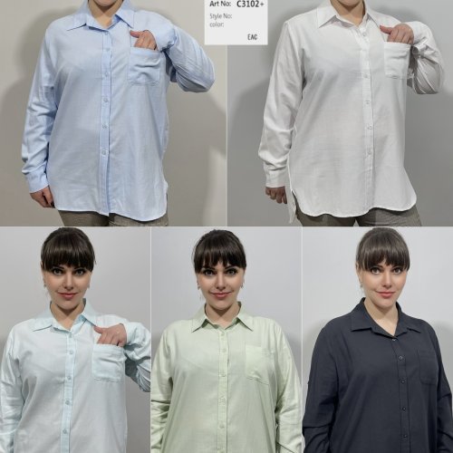 Рубашка Loyard (4XL-7XL) C3102 mint (лето) Loyard C3102 mint