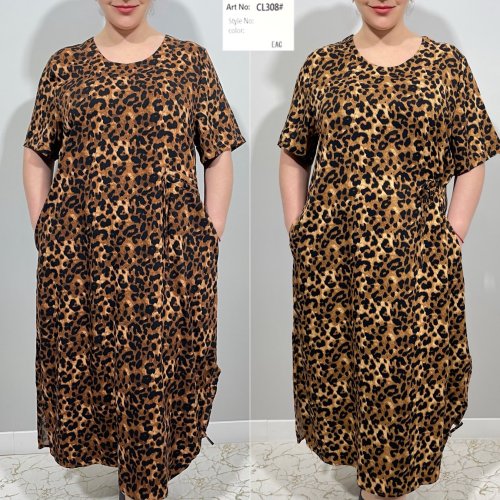 Платье Loyard (2XL-6XL) CL308 camel (лето) Loyard CL308 camel