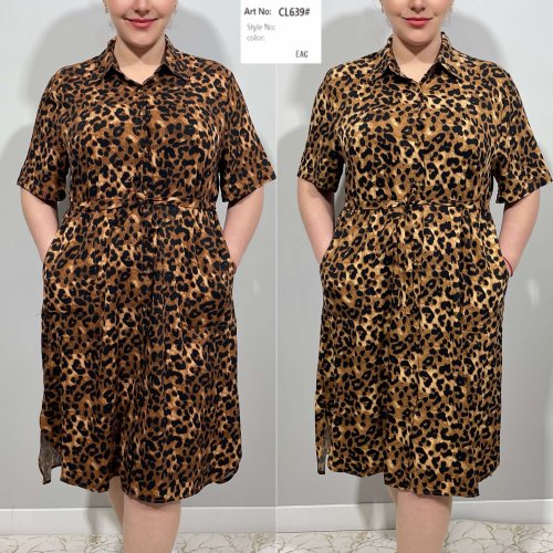 Платье Loyard (2XL-6XL) CL639 brown (лето) Loyard CL639 brown