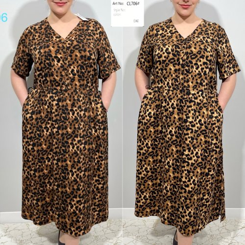 Платье Loyard (2XL-6XL) CL700 brown (лето) Loyard CL700 brown