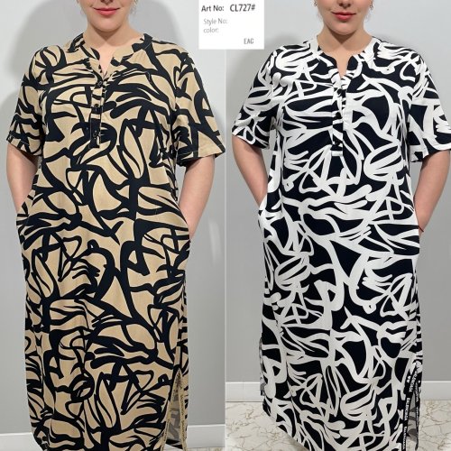 Платье Loyard (2XL-6XL) CL727 beige (лето) Loyard CL727 beige
