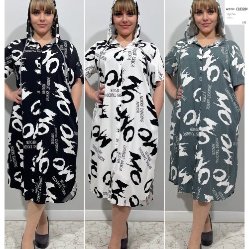 Платье Loyard (2XL-6XL) CL8328 grey (лето) Loyard CL8328 grey
