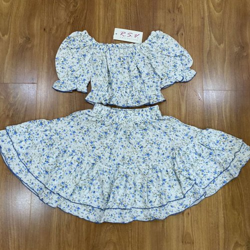 Платье Dingo (134-158) 299 white-blue (лето) Dingo 299 white-blue