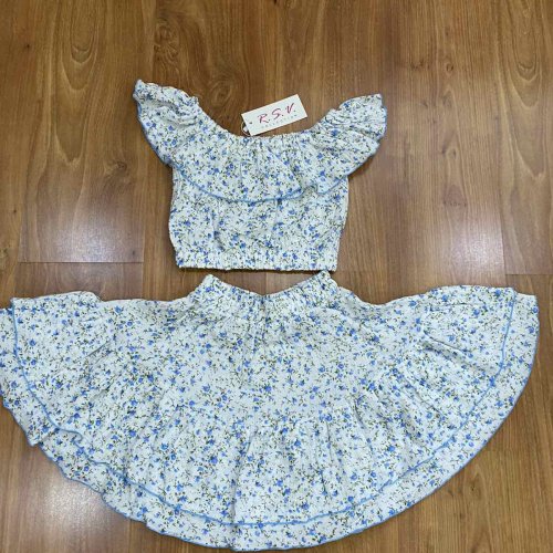 Платье Dingo (134-158) 300 white-blue (лето) Dingo 300 white-blue