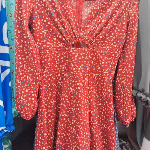 Платье Subdive (S-XL) 0893 red (лето) Subdive 0893 red
