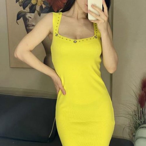 Платье FSN (42-46) 1034 yellow (лето) FSN 1034 yellow