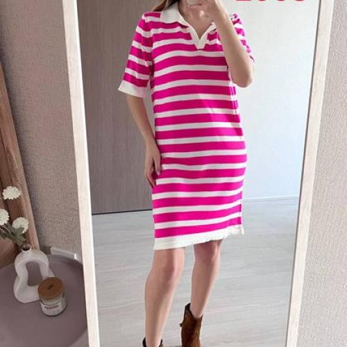Платье FSN (44-48) 2058 pink (лето) FSN 2058 pink