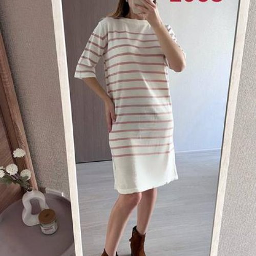Платье FSN (44-48) 2058 white-beige (лето) FSN 2058 white-beige