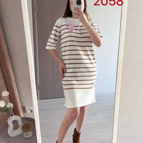 Платье FSN (44-48) 2058 white-powder (лето) FSN 2058 white-powder