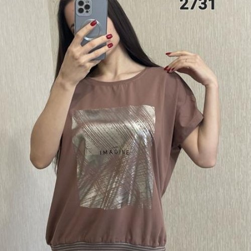 Футболка FSN (48-54) 2731 brown (лето) FSN 2731 brown
